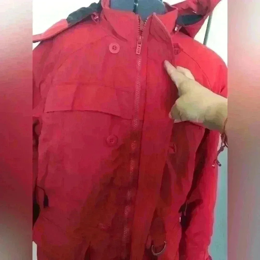 Vtg y2k ecko red hooded snow jacket women Medium - Picture 11 of 14